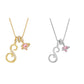 💖 Collana con iniziale e ciondolo a forma di cuore rosa – Simbolo d'amore personalizzato