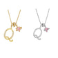 💖 Collana con iniziale e ciondolo a forma di cuore rosa – Simbolo d'amore personalizzato