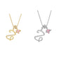 💖 Collana con iniziale e ciondolo a forma di cuore rosa – Simbolo d'amore personalizzato