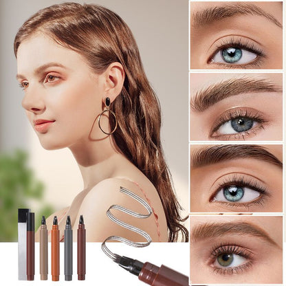 📢📢Acquistane 1 e ricevi 1 in omaggio💄✨ Penna 4-in-1 Impermeabile per Barba e Sopracciglia – Lunga Tenuta, Anti-Sbavature & Effetto Pelo Naturale! 🧔‍♂️👁️