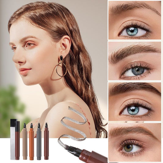 📢📢Acquistane 1 e ricevi 1 in omaggio💄✨ Penna 4-in-1 Impermeabile per Barba e Sopracciglia – Lunga Tenuta, Anti-Sbavature & Effetto Pelo Naturale! 🧔‍♂️👁️
