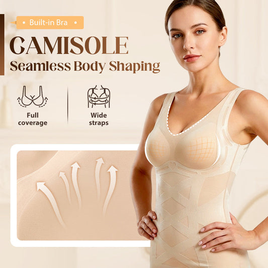 Canotta modellante senza cuciture con reggiseno incorporato