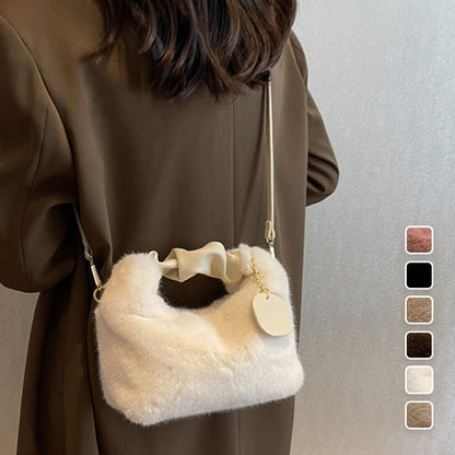 Il regalo perfetto per lei: borsa multifunzionale in pelliccia sintetica, delicata sulla pelle e di tendenza.