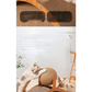 🐱 SCONTO DEL 50%! 💖 Palla tiragraffi in sisal naturale con base in cartone – Soddisfa il bisogno di graffiare, resistente in sisal e protegge i mobili