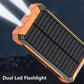 ☀️Powerbank solare da 10000 mAh, caricabatterie solare con doppia lampada a LED, powerbank da viaggio e campeggio #TOP PICKS