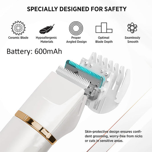 Regolabarba elettrico 3 in 1 con base