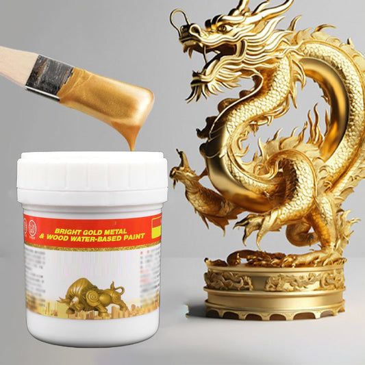 Vernice a base d'acqua per metallo e legno, color oro brillante
