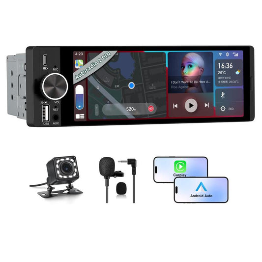 Touchscreen intelligente wireless da 6,36 pollici | Bluetooth | Comando vocale | Schermo multimediale HD