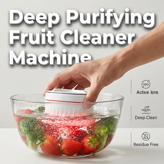 🍎 Lavaverdura e Frutta a Ultrasuoni | ✨ Sterilizzatore Alimentare Portatile, 🛡️ Rimuove Pesticidi & Batteri al 99%, 🔋 Ricaricabile USB, 🥗 Sicurezza in Cucina per Tutta la Famiglia