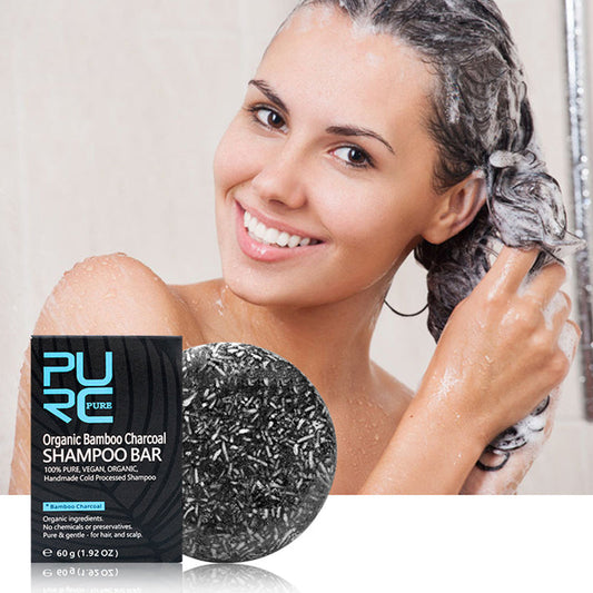 Sapone shampoo naturale al carbone di bambù fatto a mano