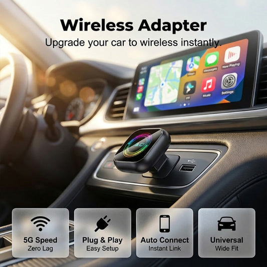 Adattatore wireless per auto con luce RGB