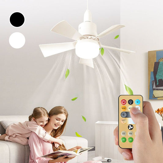 🏆ULTIMO GIORNO DI SALDI - 50% DI SCONTO🔥Ventilatore da soffitto e lampada 2 in 1 portatile con telecomando