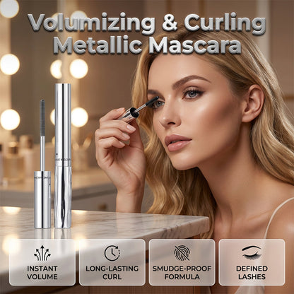 Mascara a lunga tenuta per ciglia incurvate e allungate