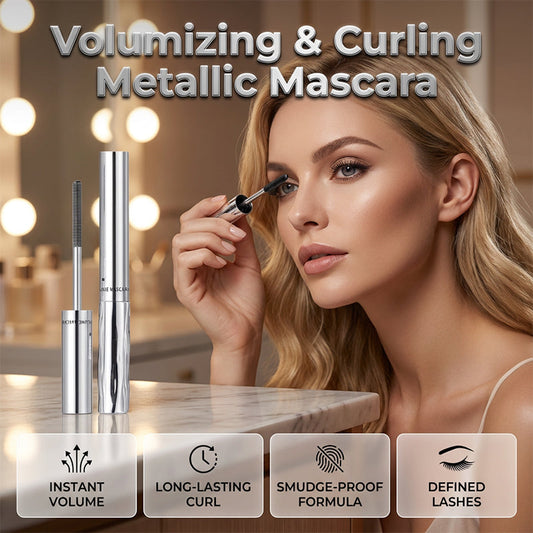 Mascara a lunga tenuta per ciglia incurvate e allungate