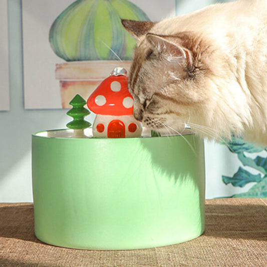 💐50% DI SCONTO! Fontana per animali domestici in ceramica a forma di fungo – Favorisce l'idratazione 🐱💧【Offerta limitata】