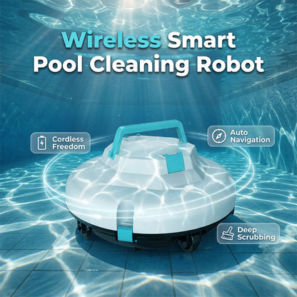 Pulitore intelligente senza fili per piscine con potente aspirazione