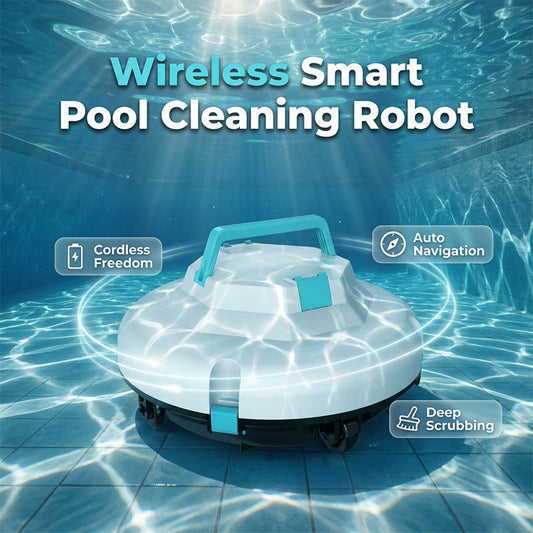 Pulitore intelligente senza fili per piscine con potente aspirazione