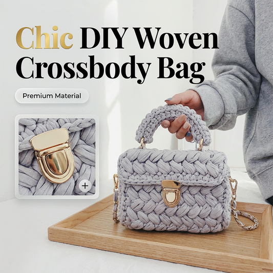 🧶Kit completo per realizzare una borsa all'uncinetto fai da te