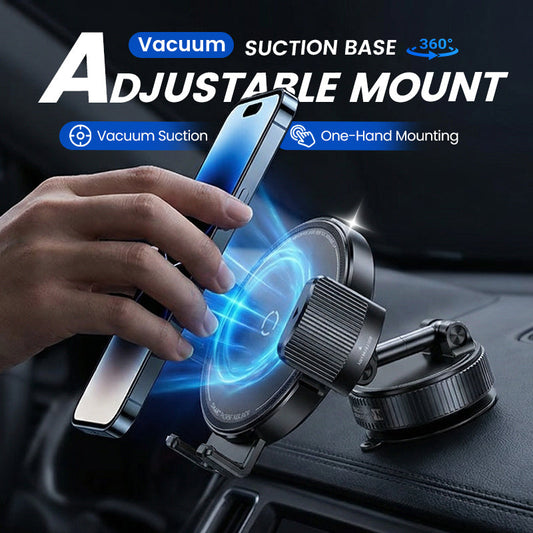 Supporto magnetico regolabile per auto con base a ventos