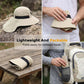 🌞🏕️Cappello da sole a tesa larga con protezione per il collo, fattore di protezione solare (UPF) 50+
