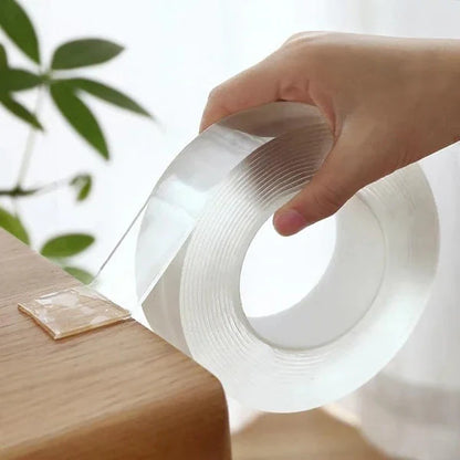 🔥🔥Nastro magico nano trasparente che non lascia tracce, con supporto biadesivo riutilizzabile