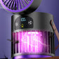 Ventilatore portatile ricaricabile con luce UV antizanzare