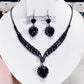 Set collana e orecchini "Cuore scintillante"