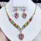 Set collana e orecchini "Cuore scintillante"
