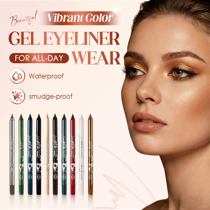 Eyeliner in gel dai colori vivaci, a lunga tenuta