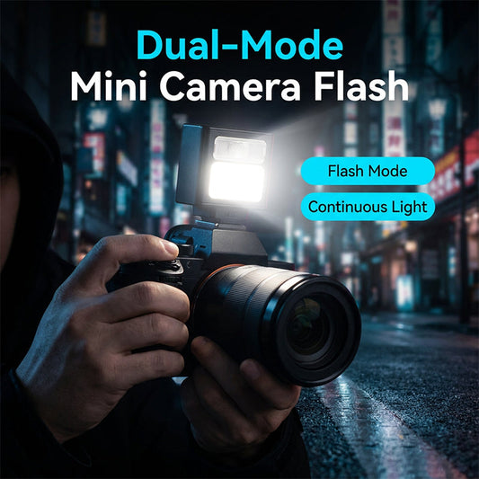 Flash ricaricabile tascabile per fotocamera