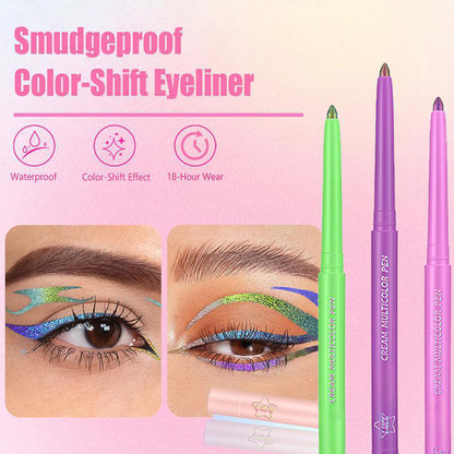 Eyeliner a prova di sbavature con effetto cromatico