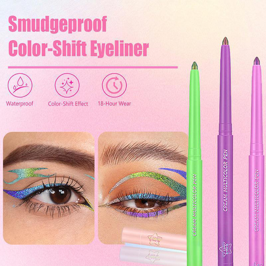 Eyeliner a prova di sbavature con effetto cromatico