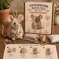 Kit da cucito artigianale con topolino di peluche in stile vintage