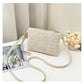Pochette da spalla da donna in paglia intrecciata