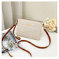 Pochette da spalla da donna in paglia intrecciata