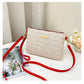 Pochette da spalla da donna in paglia intrecciata