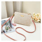 Pochette da spalla da donna in paglia intrecciata