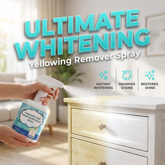 Spray per rimuovere impronte e macchie di ingiallimento