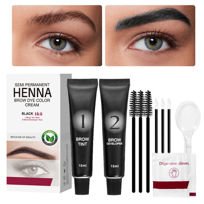 Kit 2 in 1 per la tintura di ciglia e sopracciglia