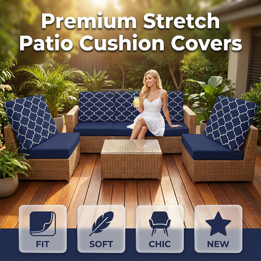 🛋️ OFFERTA A TEMPO LIMITATO -50%! ✨ Rivestimento per cuscino di divano da patio – elastico, resistente all'acqua ✨
