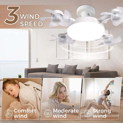 🌀Nuovo ventilatore da soffitto con lampada con attacco E27 – silenzioso ventilatore LED 2 in 1 con telecomando, una combinazione a basso consumo energetico di raffreddamento e illuminazione per la casa e la camera da letto