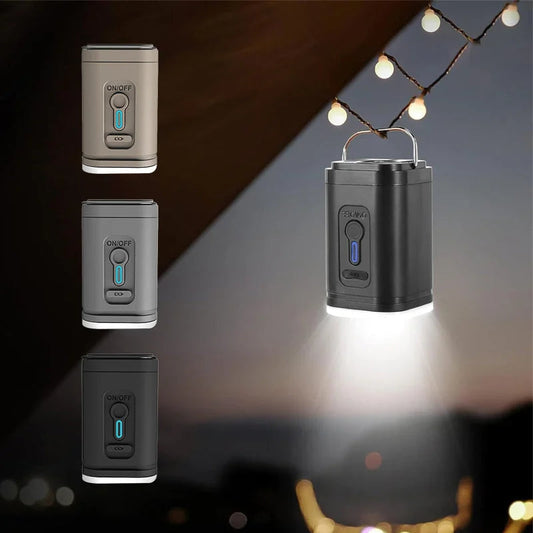 🏕️ Pompa ad aria ricaricabile da campeggio – Luce LED, gonfiaggio rapido, compatta – Pagamento in contrassegno 🔋