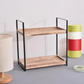 Versatile scaffale portavesti in legno a due ripiani