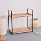 Versatile scaffale portavesti in legno a due ripiani