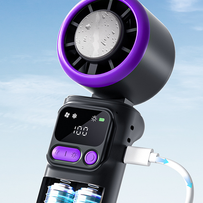 Ventilatore portatile con piastra di raffreddamento a ghiaccio