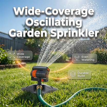 🌱 Irrigatore da Giardino Automatico Rotante ad Ampia Copertura ✨💧 - Getto Regolabile | Alta Pressione | Filtro Integrato | Base Stabile | ABS | 50% DI SCONTO