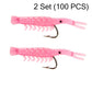 🦐 Set da 50 esche a gamberetto realistiche con ami – pronte all’uso per una pesca da record! 🎣✨