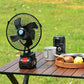 Ventilatore da campeggio portatile ricaricabile, da esterno e senza fili