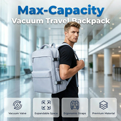 Zaino da viaggio per lavoro, comprimibile sottovuoto