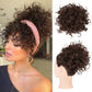 Chignon corto e riccio con coulisse elastica